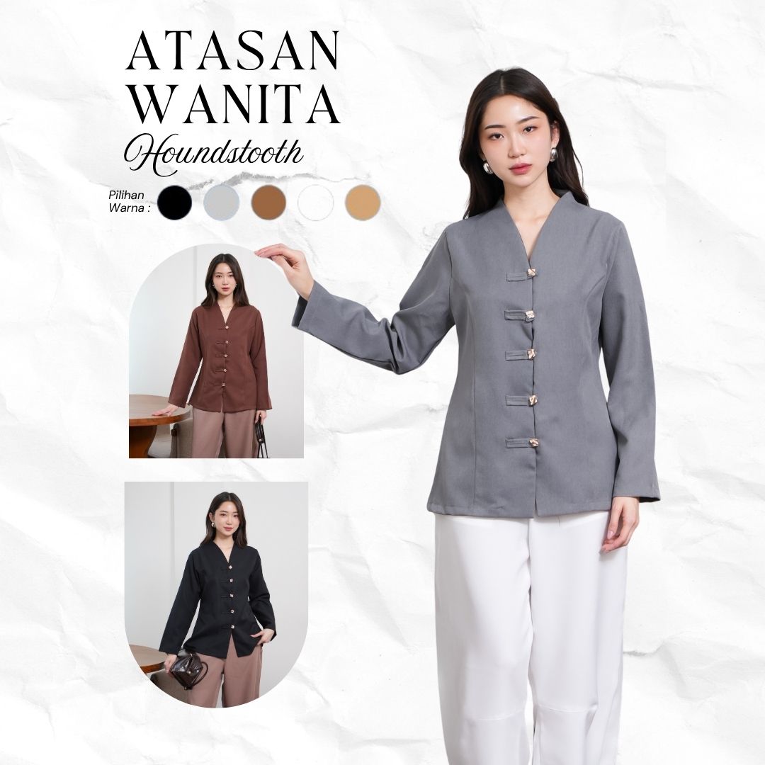 Blouse Wanita Lengan Panjang Korean Style Atasan Wanita Elegant Kemeja Wanita
