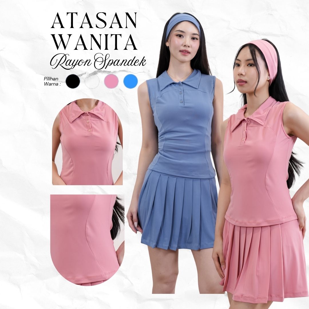 Atasan Sport Wanita Tennis Padel | Sleeveless Sport Top Wanita
